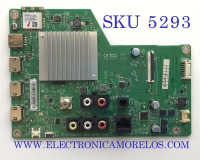 MAIN PARA TV VIZIO 4K·UHD·HDR ((SMARTCAST)) / NUMERO DE PARTE XLCB02K062 / 715GB692-M0E-B00-004Y / 715GB692-M01-B00-004K / PANEL TPT700WR-U2T01.D / MODELOS V705-J03 / V705-J03 LFTGD7 / V705-J01 / V705-J01 LTCHJRZ